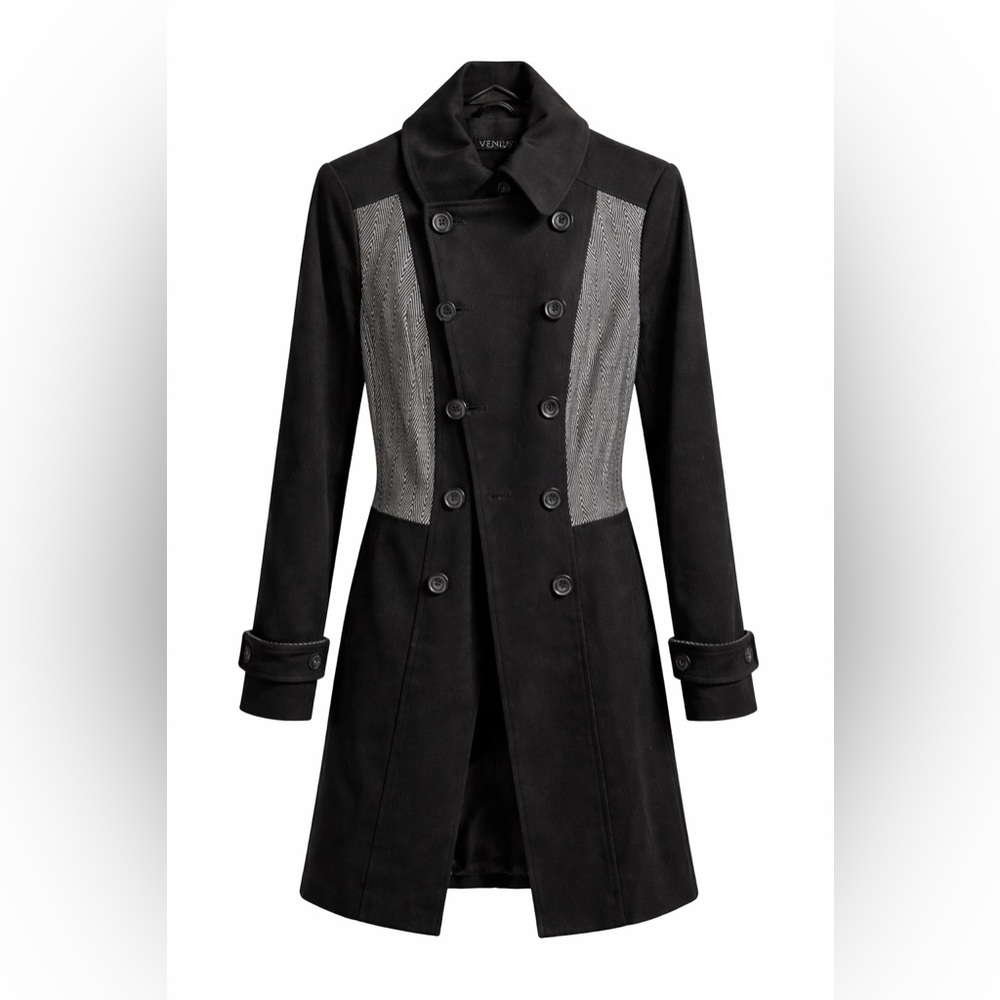 VENUS Black Trench Coat